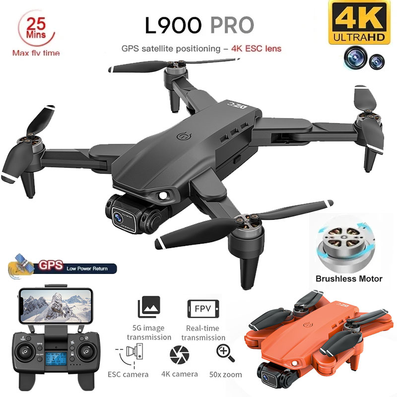 折りたたみ式ブラシレスドローンl900プロ,GPS, 4k, - Drone Racing Camera のレビューと価格