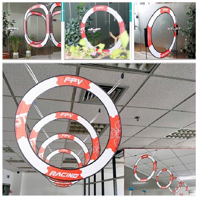 765mm円形ドローンFPVレーシングゲートゴールハードル  - Drone Racing Flag のレビューと価格